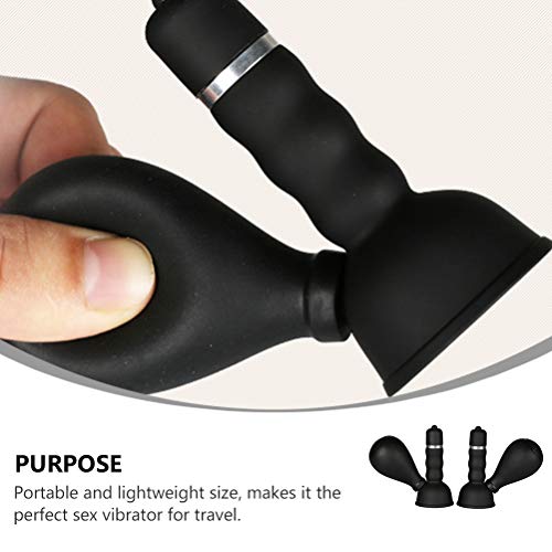 Sanyam Electric Vibrating Nipple Sucker Breast Massager Silicone Breast Pump For Women Pleasure Couple Funny 2 Pcs, Transparent, 8.4X3.5Cm #TOP3