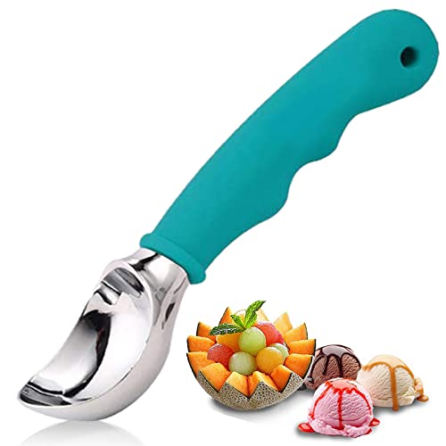 Resarea Ice Cream Scoop With Comfortable Handle Heavy Duty Stainless Steel Scooper Dishwasher Safe Blue #TOP1