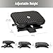 Mind Reader Foot Rest, Under Desk at Work, Ergonomic, Height Adjustable, Office, Plastic, 17