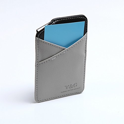 Y&G Ycm030103 Grey Black Mens Card Holder Father Gifts Money Clip Card Case #TOP2