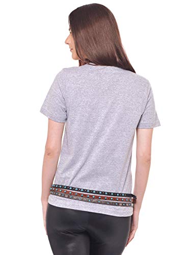 Camiseta Estampada Rinoceronte, Joss, Feminino, Cinza, M