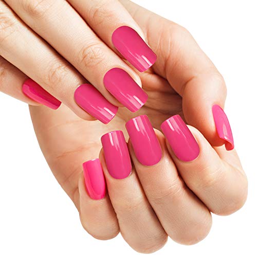 240 Pieces Square Press On Nails Medium False Nail Full Cover Artificial Fake Nail Colorful Acrylic Nail Tip Kit For Art Salon Diy (Bright Pattern) #TOP5