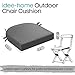 idee-home Outdoor Chair Cushions Set of 4, 17” x 17” x 3” Waterproof Patio Seat Cushions with Ties, Thick Dining Chair Pads for Outdoor Furniture, Medium Grey