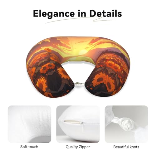 Almohada de viaje de espuma viscoelástica U 30x25 cm miniatura 3