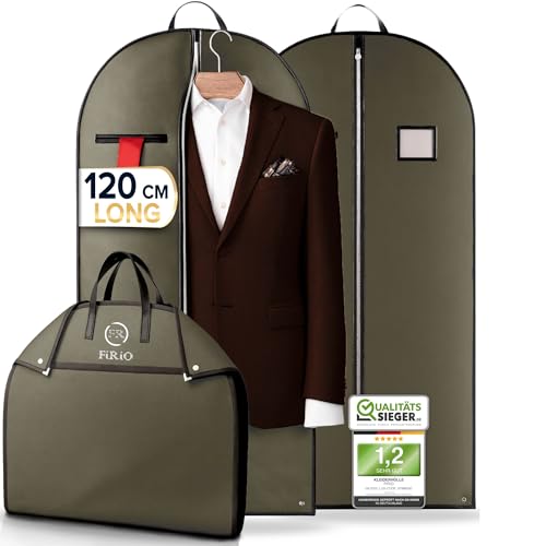 FiRiO 2 x Premium Housse Costume Voyage Pliable I MATÉRIEL JUSQU'À 50% Plus ÉPAIS I Porte Housse Costume Homme I Housse Vetement Voyage I Housses Vetements...