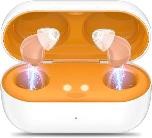 Hearing Aids, Rechargeable Digital Hearing Aids for Seniors (SKIN, L)
