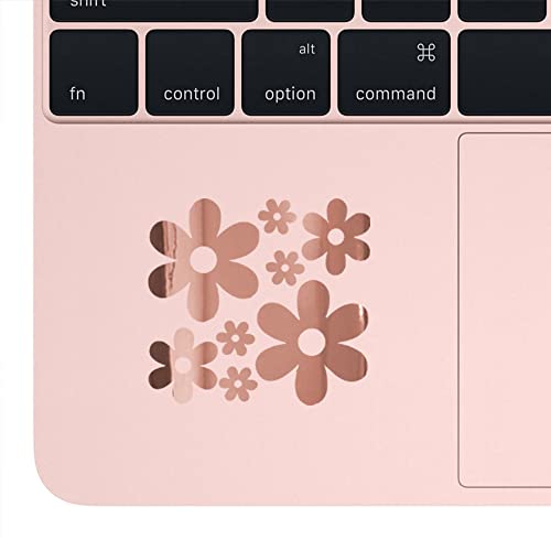 Image of Groovy Daisy Flower (Rose Gold) (Set of 2) Premium Waterproof Vinyl Decal Stickers Laptop Phone Accessory Helmet Car Window Bumper Mug Tuber Cup Door Wall Decoration