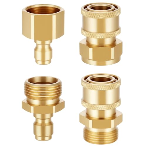 Hochdruckreiniger-Adapter-Set, 4 Stück M22-14 mm auf 1/4 Zoll Hochdruckreiniger Adapter Set, Schlauchadapter für Hochdruckreiniger Schlauch, pumpe 5000 Psi