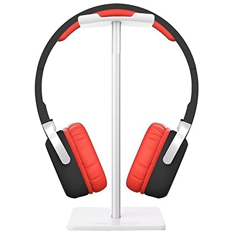 Headphone Stand, Forrader Universal Aluminum Headphone Holder Headset Showing Display Stand Hanger for All Headphones Size (White) Cover