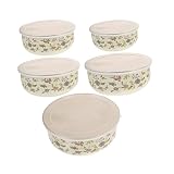 Guangcailun Multifunktionales, stapelbares Schüsselset mit luftdichten Deckeln für optimale Frische in der Küche. Ideal für die Zubereitung von Salaten.