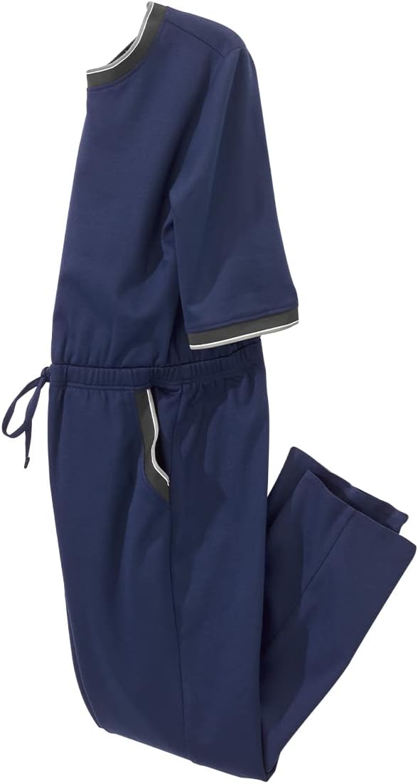 Silverts Women’s Adaptive Stay Dressed Jumpsuit Full Back Zip Assisted Dressing Elderly Clothing Nursing Home Wear
