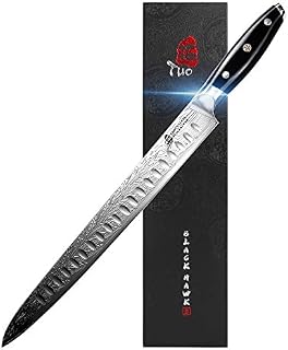 TUO Paring Knife Peeling Knife 3.5 inch Small Fruit Knife German High Carbon Stainless Steel Kitchen Knife-Water Flow Pattern Blade-G10 Full Tang Handle-Black Hawk S Series