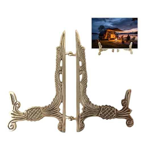 Chevalet décoratif en laiton pour panneau, carte et œuvre d'art
