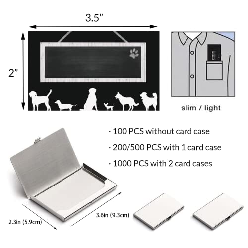 Custom Business Cards 100PCS Double-sided Printing Business Cards Customize with Your Logo Personalized 3.5"x 2" Cards for Business - Pet & Animals Care - Thumbnail 4