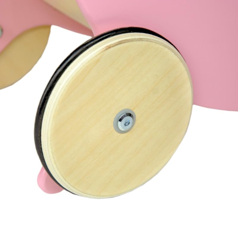 Unique Nature Puppenwagen Holz rosa Ruby 42,5x42x23 cm – Stabiler Holzpuppenwagen ab 3 Jahren mit glatten Kanten, pädagogisch wertvoll Mädchen – Bild 7