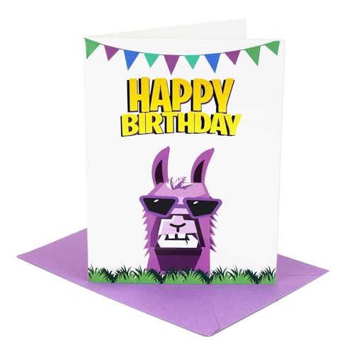 Haxpacal Tarjeta de felicitación de cumpleaños con temática de videojuegos con sobre
