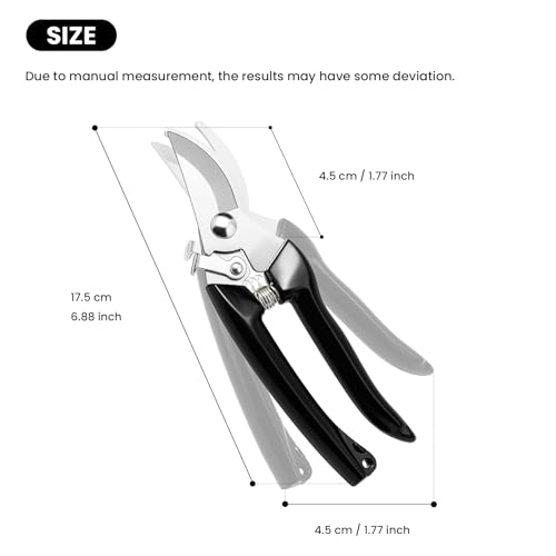 Tijeras de podar de acero inoxidable con hoja curva antideslizante miniatura 3