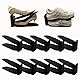 bretoes 10 Stück Schuhschlitzversteller, doppellagig, verstellbar, Schuhregal, platzsparend, im Kleiderschrank und Schuhschrank (Schwarz)