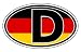 D Germany Flag Car Bumper Sticker Decal Oval
