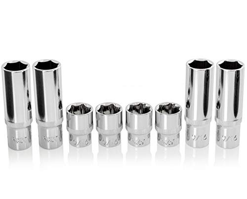 BRAZEN 9/16" Socket Eight Pack (3/8" Drive, Multi-Type)
