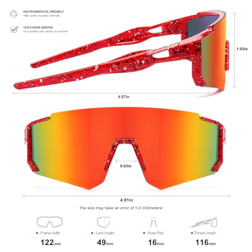 Image of SEKKAF Kids Sunglasses Youth Baseball Sunglasses for Boys Girls Softball Sports Sun Glasses UV Protection