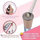iMusthav Eyebrow Hair Remover Trimmer for Women – Painless Flawless Facial Hair Removal Electric Razor & Epilator for Eyebrow, Nose, Ear – 18K Gold-Plated, Hypoallergenic Portable, Precise, LED Light - Image 7