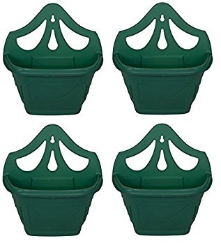 31Cm Wall Hanging Planter Plastic Venetian Flower Pot Forest Green Garden Basket from B&Q