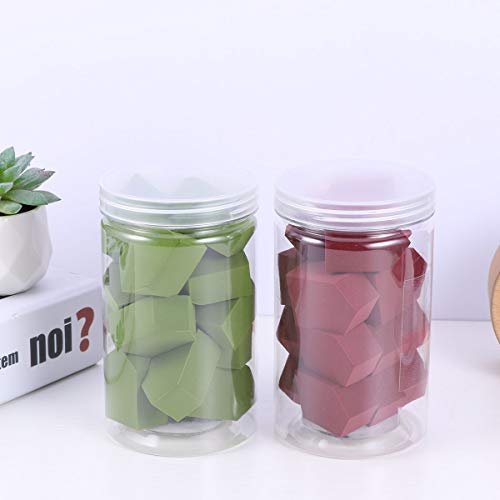 Lurrose 30 unidades úmidas e secas de uso duplo Jelly Pentágono Esponja facial Puff ferramenta de li