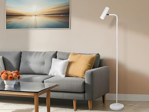 Trio-Leuchten Metalowa lampa podłogowa biała