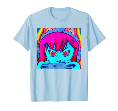 Kidcore Aesthetic Vaporwave Anime Girl Gamer 80s 90s Retro Camiseta