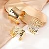 SOMEITIA 3Pcs Chunky Gold Cuff Bracelets Open Wide... #1