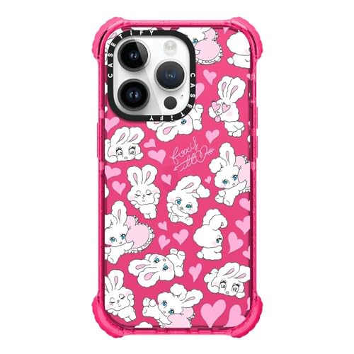 CASETiFY �E���g���C���p�N�g�P�[�X iPhone 14 Pro [MIL�K�i���� (5x MIL-STD-810G) / 3.5m����̗����������N���A] - Sweetheart Mix - �o�u���K��