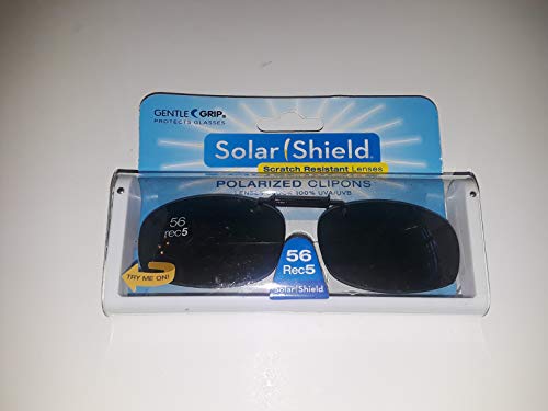 Solar Shield Fits Over Rimless Clip-On Sunglasses REC 5 56 BLACK/GRAY2