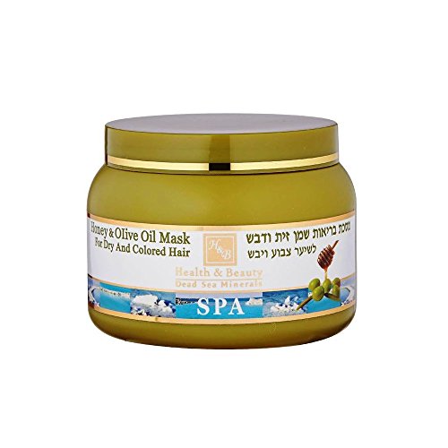 Mer Morte cosmétique - Health and Beauty Dead Sea Minerals - Masque traitant pour cheveux à lhuile d'olive et miel - 250 ml
