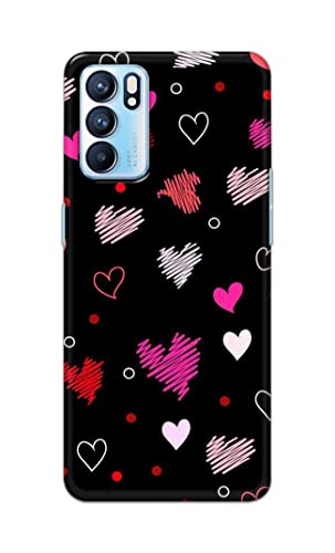 Image of PRINTFIDAA Vibrations of Love Hard Back Cover for Oppo Reno6 5G, Oppo Reno 6 5G Back Cover -(P6) KAT1009