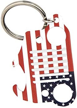 EVAPLUS Car Key Ring with Bottle Opener for Jeep Wrangler Accessories American Flag