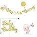 JeVenis Baby Brewing Banner Set - 3 Pack with Cake Topper, Decoration for Beer & Babies Shower, Gender Reveal Party