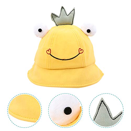STOBOK Chapéu de Sapo Balde Coroa Chapéu de Sapo Bebê Infantil Boné à Prova de Vento Chapéu de Aba L