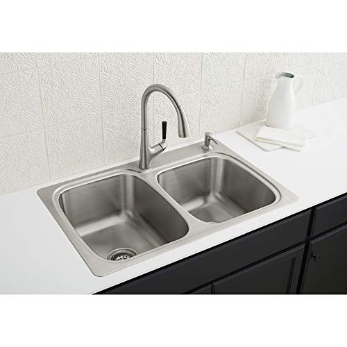 Kohler K-R75791-2Pc-Na All-In- One-Kit Kitchen Sink, Brushed Stainless #TOP1