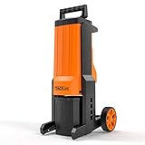 TACKLIFE Biotriturador Eléctrico, Trituradora Eléctrica de Jardín, 2500W, Diámetro Máximo de Molienda 40 mm, Hojas Intercambiables de Acero...