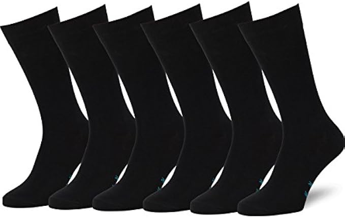 Easton Marlowe Mens Dress Socks - Plain Colors - 6 Pack Combed Cotton - Dress Socks for Men Mens Socks