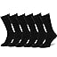 6 Pairs, Solid, Black