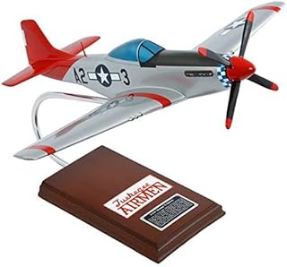 Scalecraft P-51D Mustang Tuskegee Airmen Desktop Display Mahogany Airplane Model Scale: 1/24