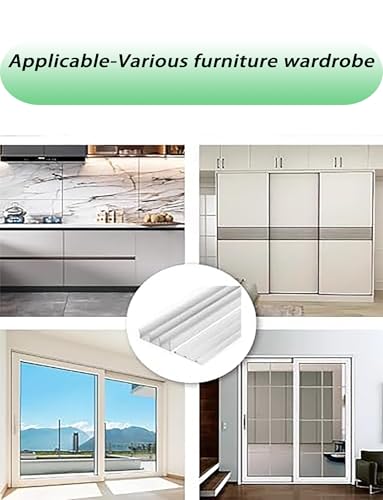 Herrajes para puerta corredera de armario con riel de aluminio ajustable 7