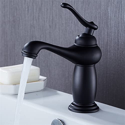 Mitigeur noir en laiton pour éliminer les fuites de salle de bain