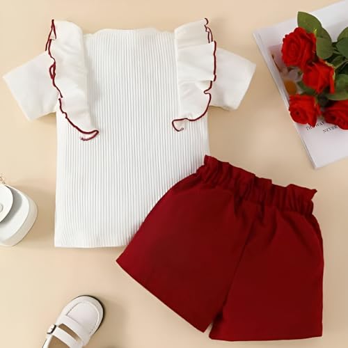 Image of 4YOU DRESSES Beautiful Cotton Blend Fabric Top and Shorts For Girls(Pack Of 2)