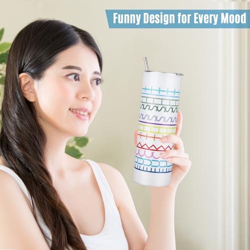 Vaso térmico blanco de acero inoxidable 20 oz miniatura 5