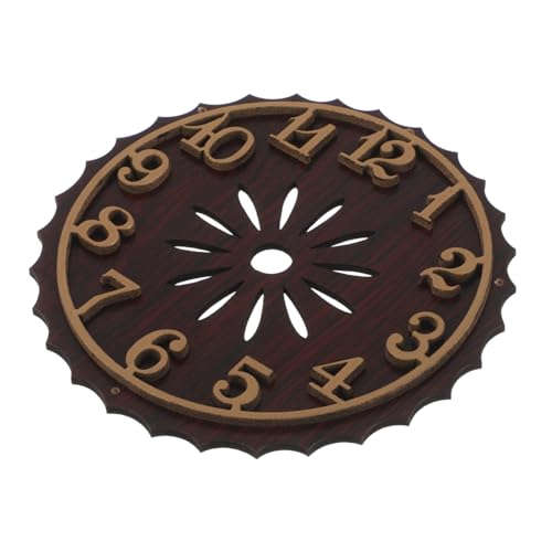 Abaodam Esfera del Reloj De Cuco Accesorios De Reloj De Pared Reemplazo De Dial Equipo para Hacer Relojes Esfera De Plástico para Bricolaje Marrón Claro El Plastico