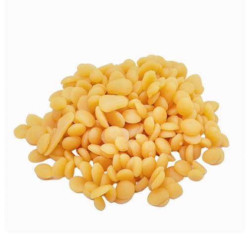 Image of Anaha Yellow Beeswax Pellets (400 g) | Triple Filtered, 100% Pure & Cosmetic-Grade | for Lip Balm, Lotions, Candles, Soaps, and Body Care Products