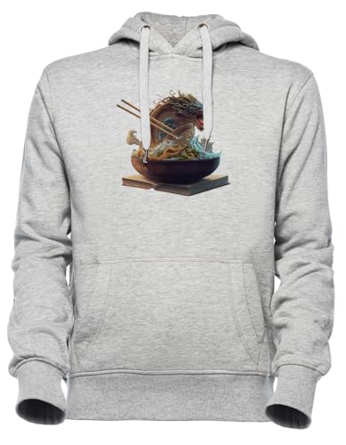 Sweat à capuche dragon gris grand confort et chaleur unisexe Luxogo